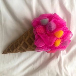 Ice Cream Cone Pink Colorful Loofah Bath Body